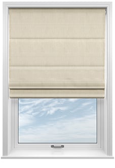 Grandeur, Pearl White - Motorised Roman Blind